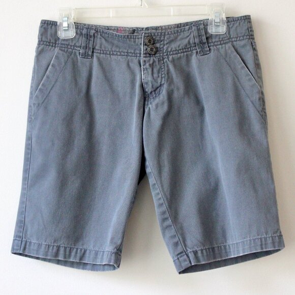 Billabong Vintage Y2K 100% Cotton Dark Grey Button Shorts 1 - Picture 1 of 7